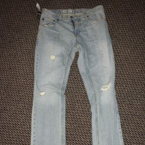 Blue Night Train Westport Denim Ripped Jeans